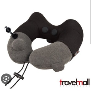 原價2980賠售！瑞士旅行品牌 Travelmall 3D 按壓式專利手動充氣旅行頸枕 紅點設計 ，旅遊 機上，收納方便