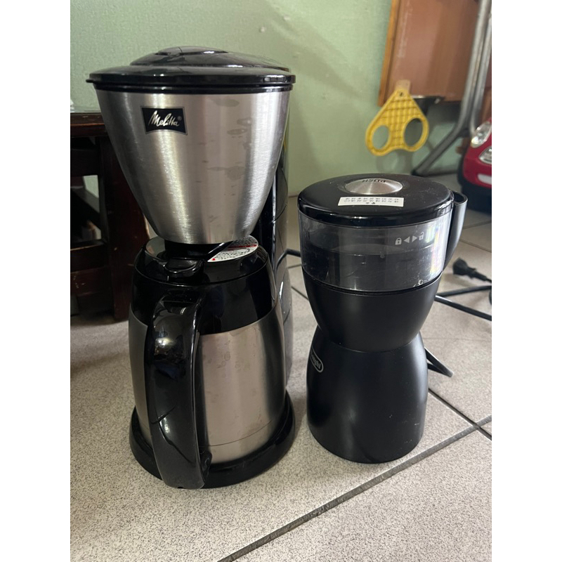 （二手-買就送研磨機）Melitta 咖啡機 MKM-531 及DeLonghi磨豆機