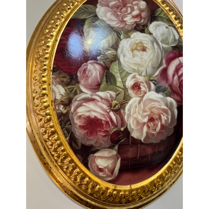 絕美義大利🇮🇹金箔玫瑰瓷盤壁飾