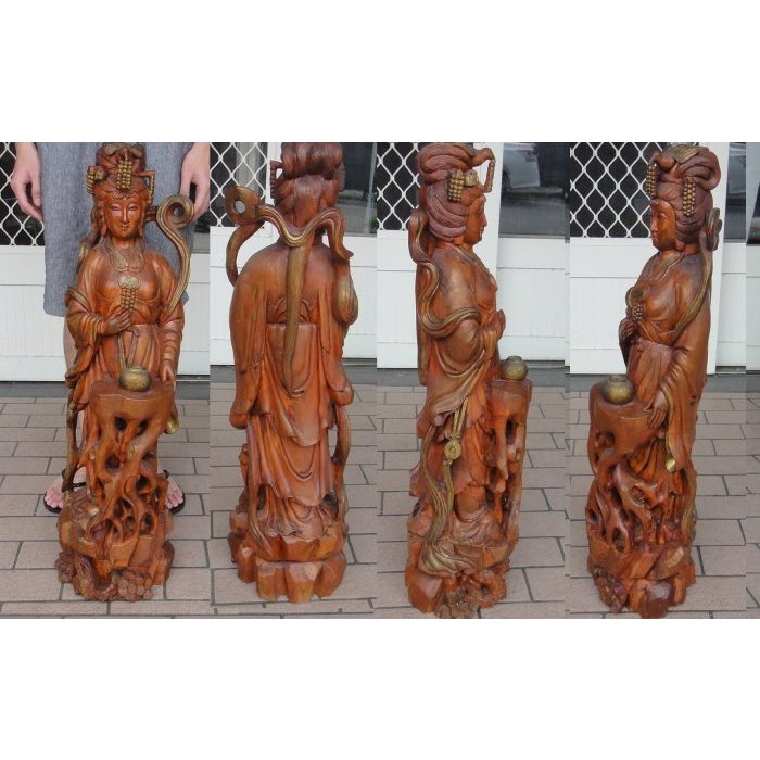 [福田工藝]舊藏品木雕天上聖母媽祖低價起標特價品