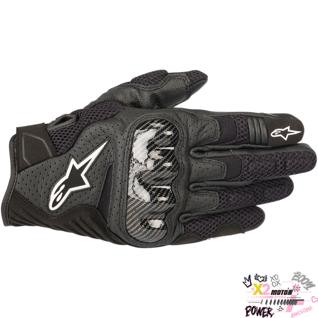 💟X2 Moto💟 Alpinestars® SMX-1 Air V2 黑/黑 手套 短手套 防摔 可觸碰