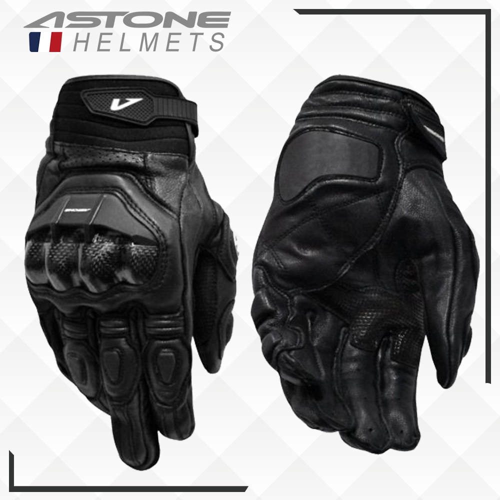 【RCF-雨衣探索者】ASTONE LC01 (黑) 短款 防摔手套 透氣 開放式護具 碳纖維 滑塊設計