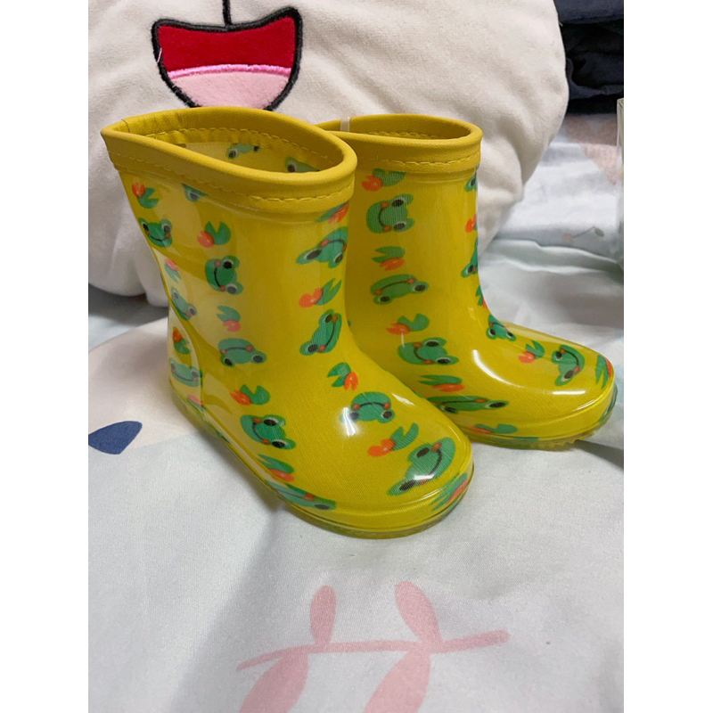 僅試穿過，從日本買回西松屋蛙蛙雨靴/14cm