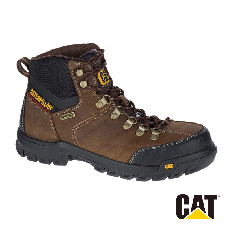 【CAT】男  THRESHOLD WP ST 防水美規鋼頭靴 - 90935 - 率性棕