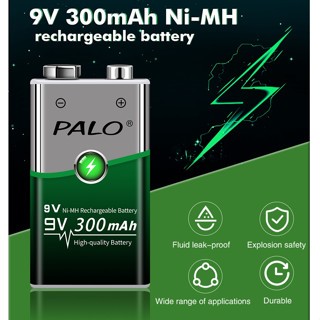 【台灣出貨🔥 9V電池充電器】PALO 9V電池 6F22電池 方形電池 環保電池 萬能表 擴音器 拾音器電池 吉他電池