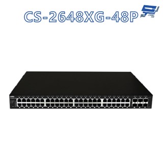 昌運監視器 CS-2648XG-48P 6埠 + 48埠 10/100/1000Mbps PoE 管理型網路交換器