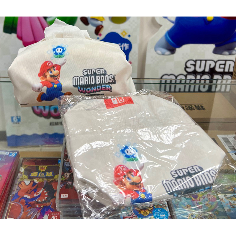 （不含遊戲）SWITCH 超級瑪利歐兄弟 驚奇 WONDER 特典 面紙套 全新品［士林遊戲頻道］