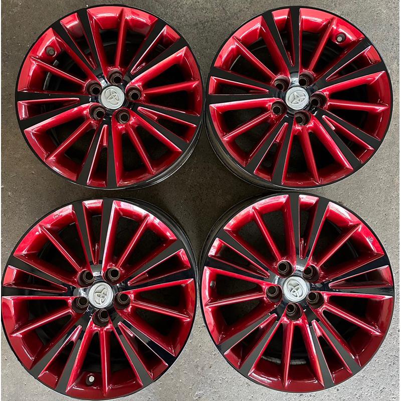 🚘台南🚘16吋中古鋁圈5x100---貨號:烤漆紅