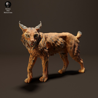 Tazo工坊[AD] 伊比利亞山貓pose1Iberian Lynx pose1 3D列印模型IP