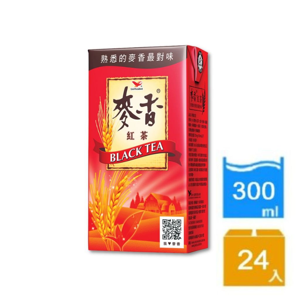 麥香紅茶/奶茶/綠茶 300ml/24入 箱購