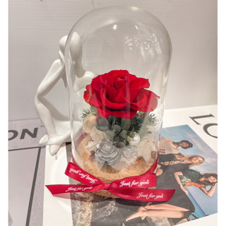 •J.Lin Flower•｜永生花玻璃盅｜紅色玫瑰花｜聖誕節｜交換禮物｜生日送禮｜