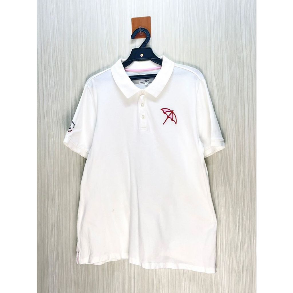 Arnold Palmer 雨傘 專櫃 白色小傘Logo棉質Polo衫