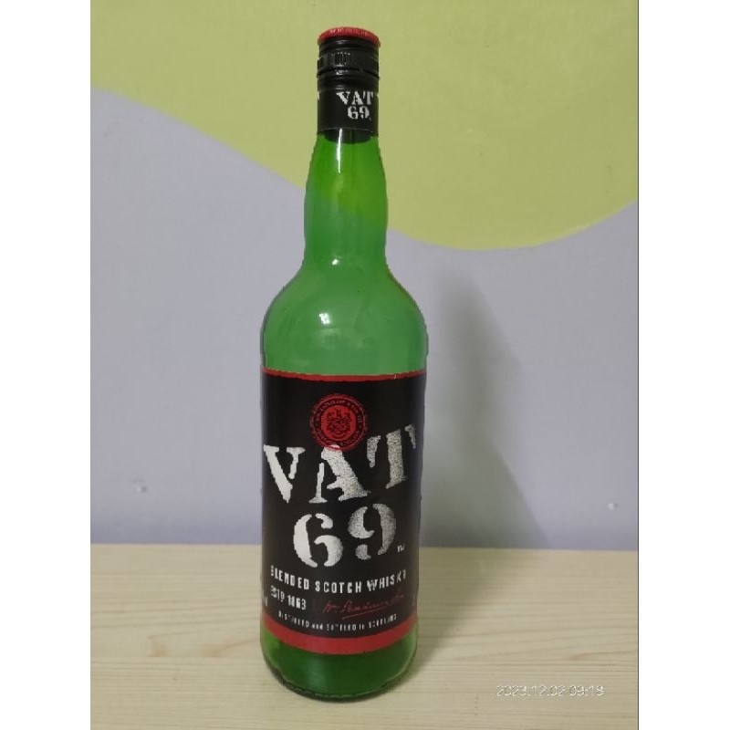 二手空空瓶 ~VAT69威士忌~一組12瓶 ~單瓶容量1公升