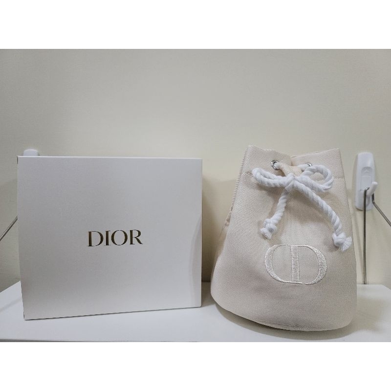 Dior束口美妍包(尺寸約15×15×17cm )#化妝包