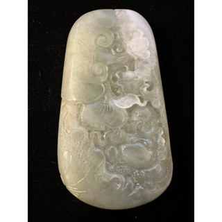 天然A貨翡翠/芙蓉色起膠料/如意彌勒佛造型掛墜