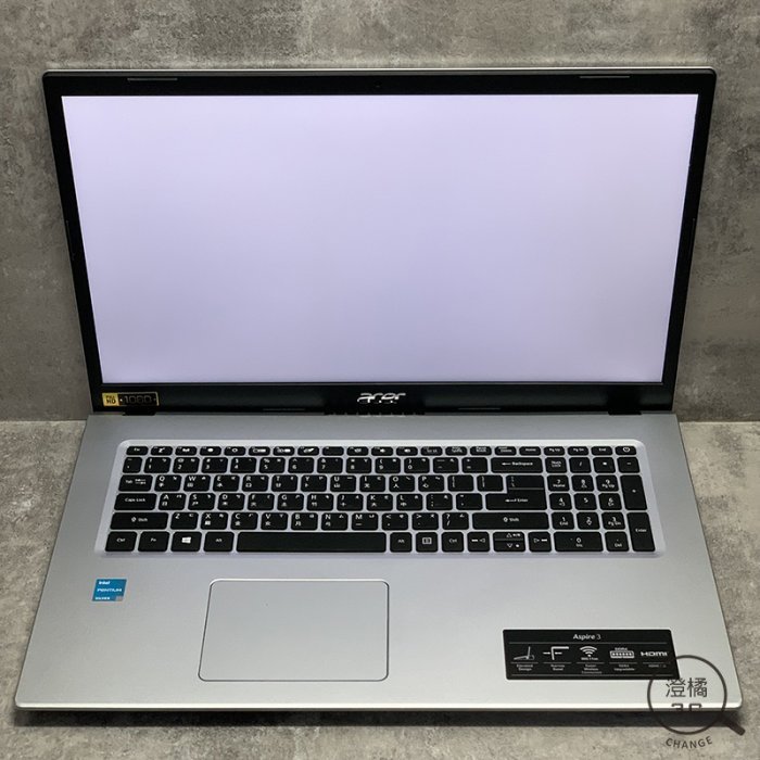 『澄橘』Acer Aspire 3 17.3吋 N6000/8G/512GB 銀 二手 無盒裝《歡迎折抵》B02315