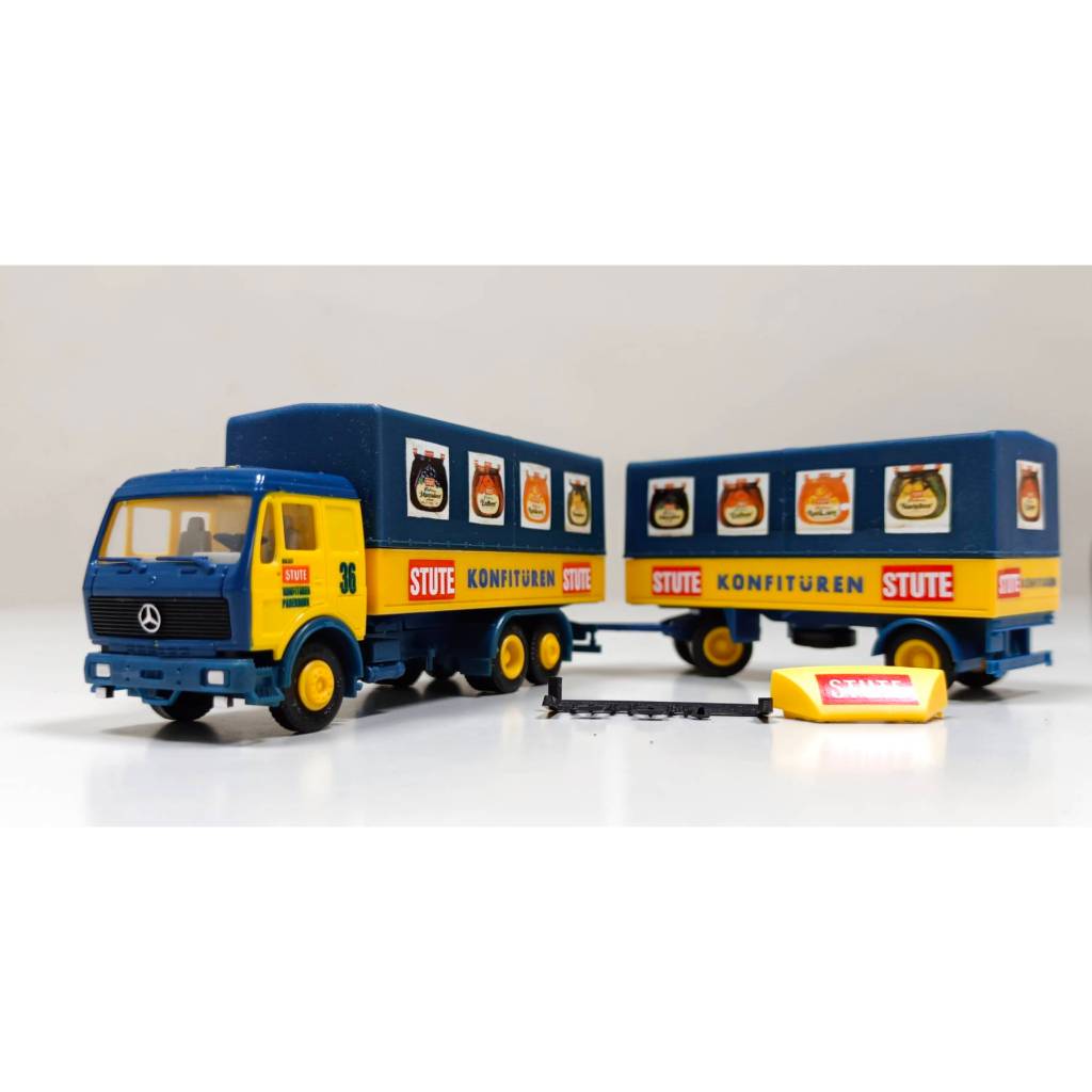 苗田1:87 貨櫃車 編號:338-348 聯結車模型 貨車模型 卡車模型