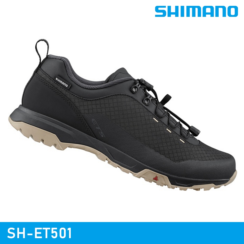 SHIMANO SH-ET501 自行車硬底鞋 (男款) / 黑色 (E-BIKE 電動車車鞋 旅行車鞋 自行車鞋)