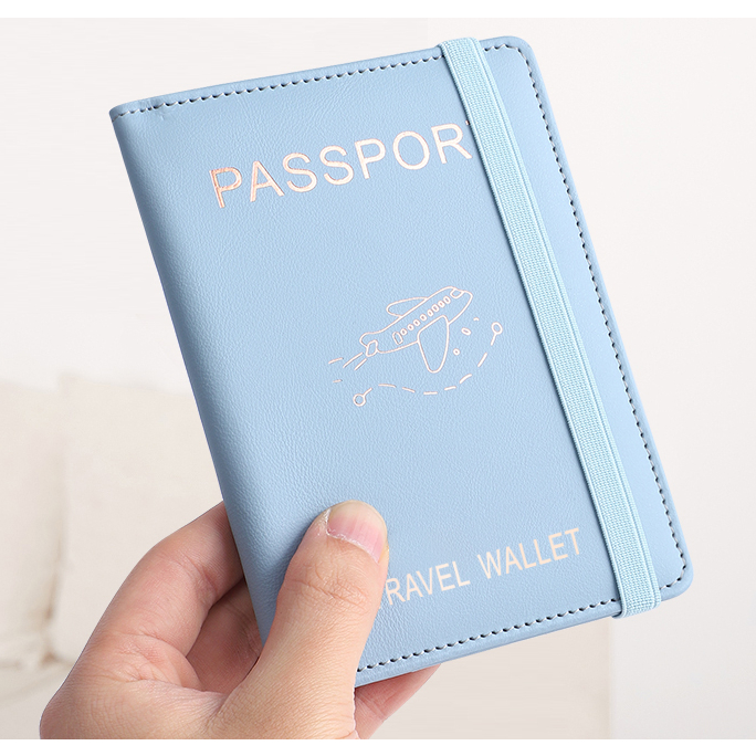 【風鈴草】質感 燙金 護照套 RFID 防盜刷 出國 旅行 護照包 護照夾 證件包 護照本 零錢包 多功能 機票夾 輕便