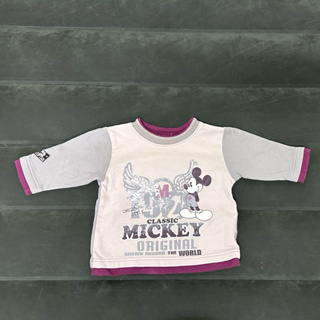 二手 迪士尼Disney 米奇 Mickey 6M 長袖上衣 有厚度
