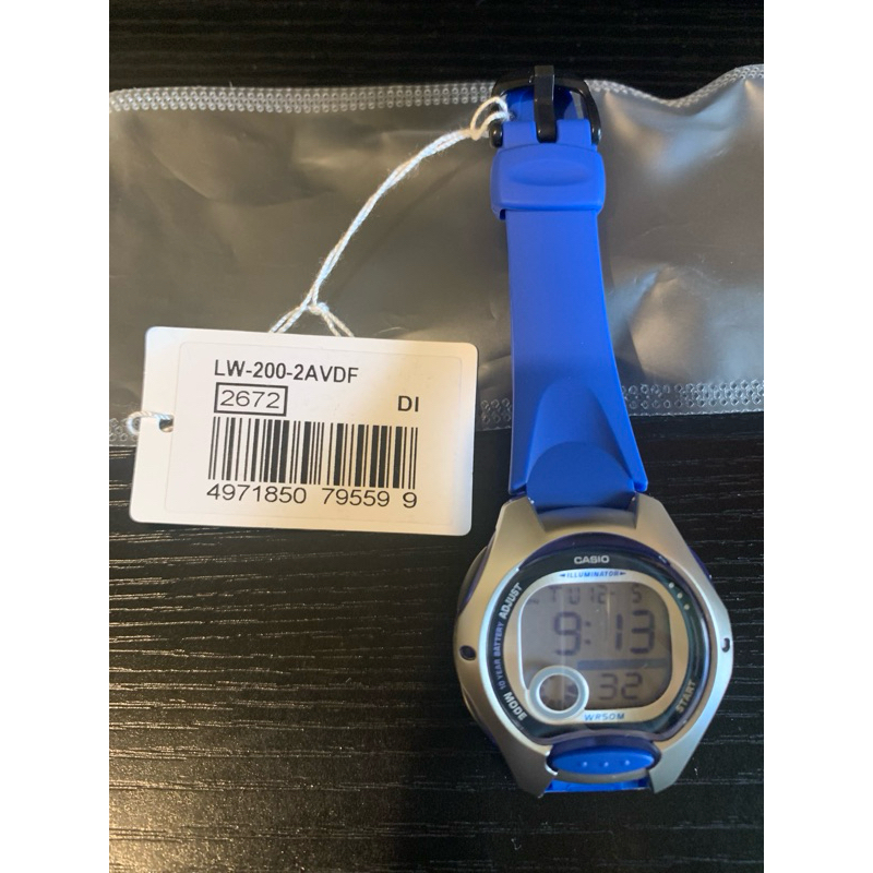 全新 Casio卡西歐 兒童錶 女錶 運動錶  LW-200 藍
