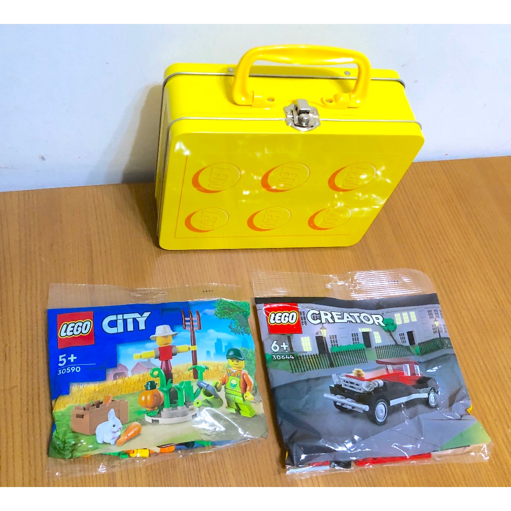 LEGO 30590 樂高 Polybag 農場花園 稻草人+LEGO 復古老爺車 適合5~6歲以上 附樂高鐵收納盒