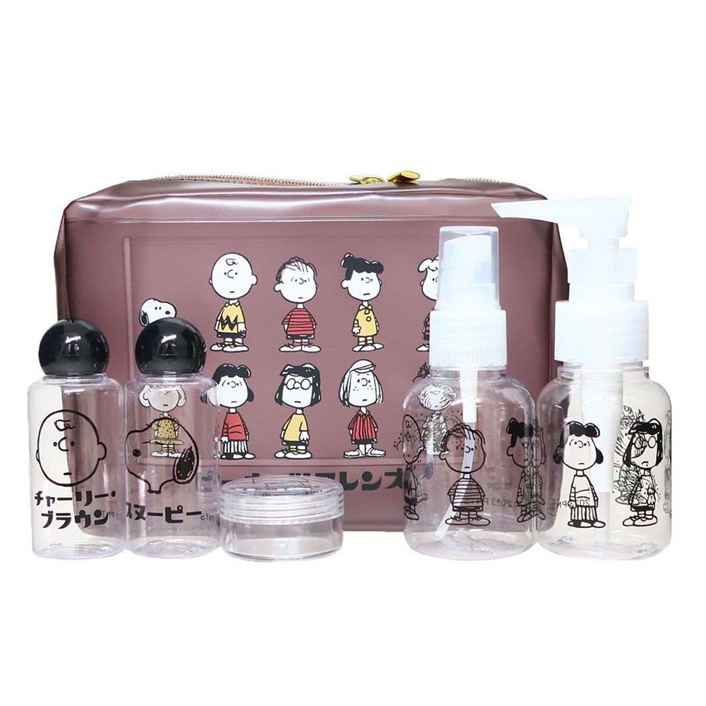 SHO-BI 粧美堂 Snoopy 史努比 復古系列 旅行用分裝瓶組 (附收納包) SB46306