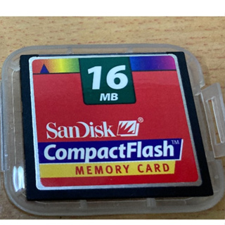 美國大廠CF記憶卡 sandisk CF 16MB 全新附記憶卡儲存盒