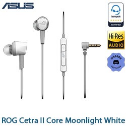 【官方福利品】華碩 ASUS ROG Cetra II Core 入耳式耳機 Moonlight White月光白