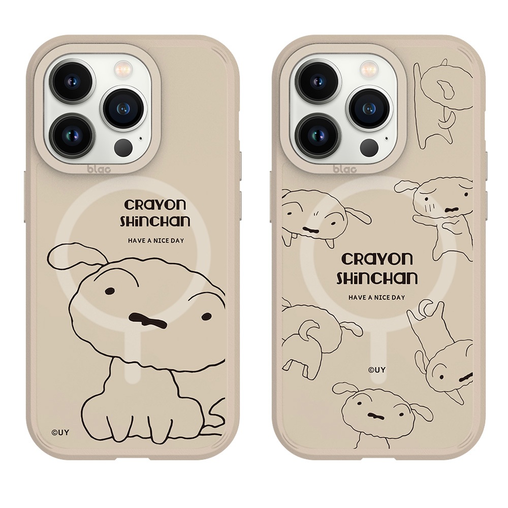 【TOYSELECT】蠟筆小新極簡小白峽谷強悍MagSafe iPhone手機殼