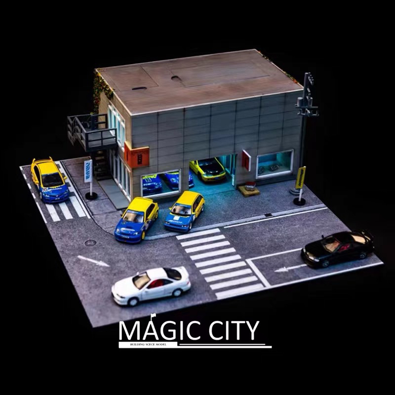 Magic City魔都1:64 日本TYPE ONE改裝總部重置版 可亮燈場景模型 spoon迷們不能錯過