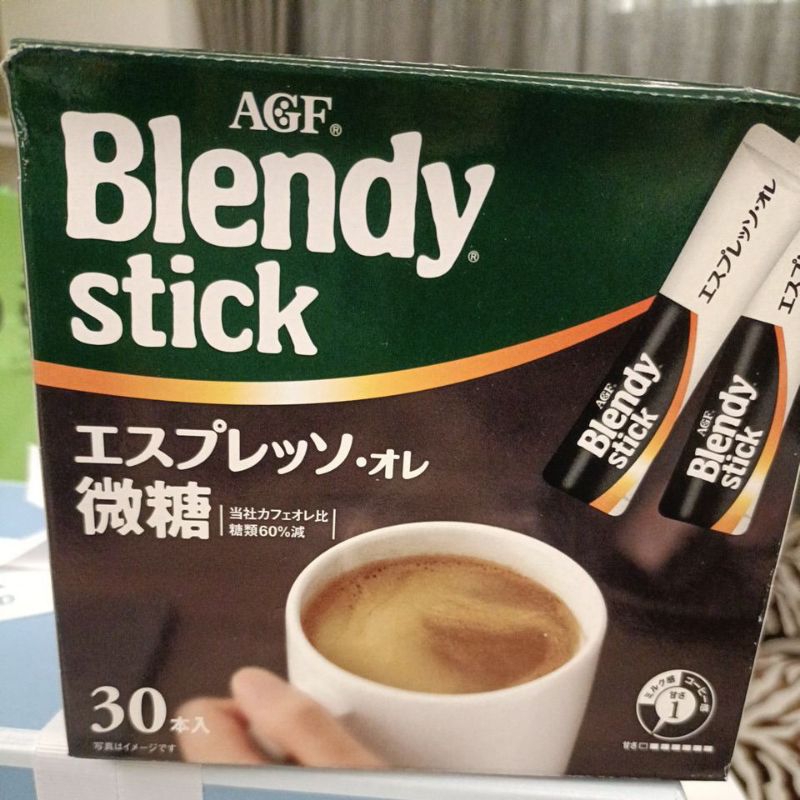 日本 AGF blendy stick  義式即溶三合一咖啡30入（微糖）