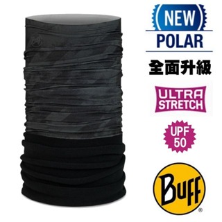 【BUFF】深灰刷紋》Polar 銀離子除臭防風保暖頭巾 圍脖 刷毛帽 頸圍 登山圍巾 面罩 口罩登山賞雪_132569