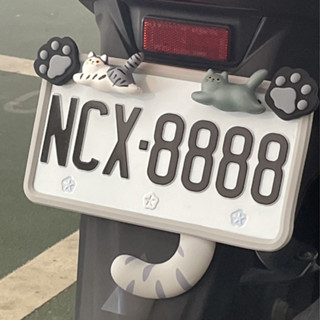 完美貼合 萌萌噠機車車牌框+立體造型車牌螺絲 動物造型機車車牌框 情侶車牌框 六碼舊牌 7碼小牌 立體矽膠車牌框