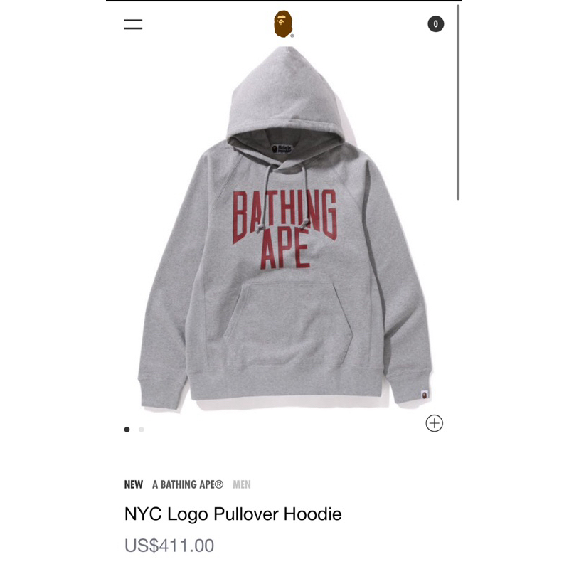 A BATHING APE® MEN NYC Logo Pullover Hoodie連帽長袖T恤 帽T經典 猿人 潮流