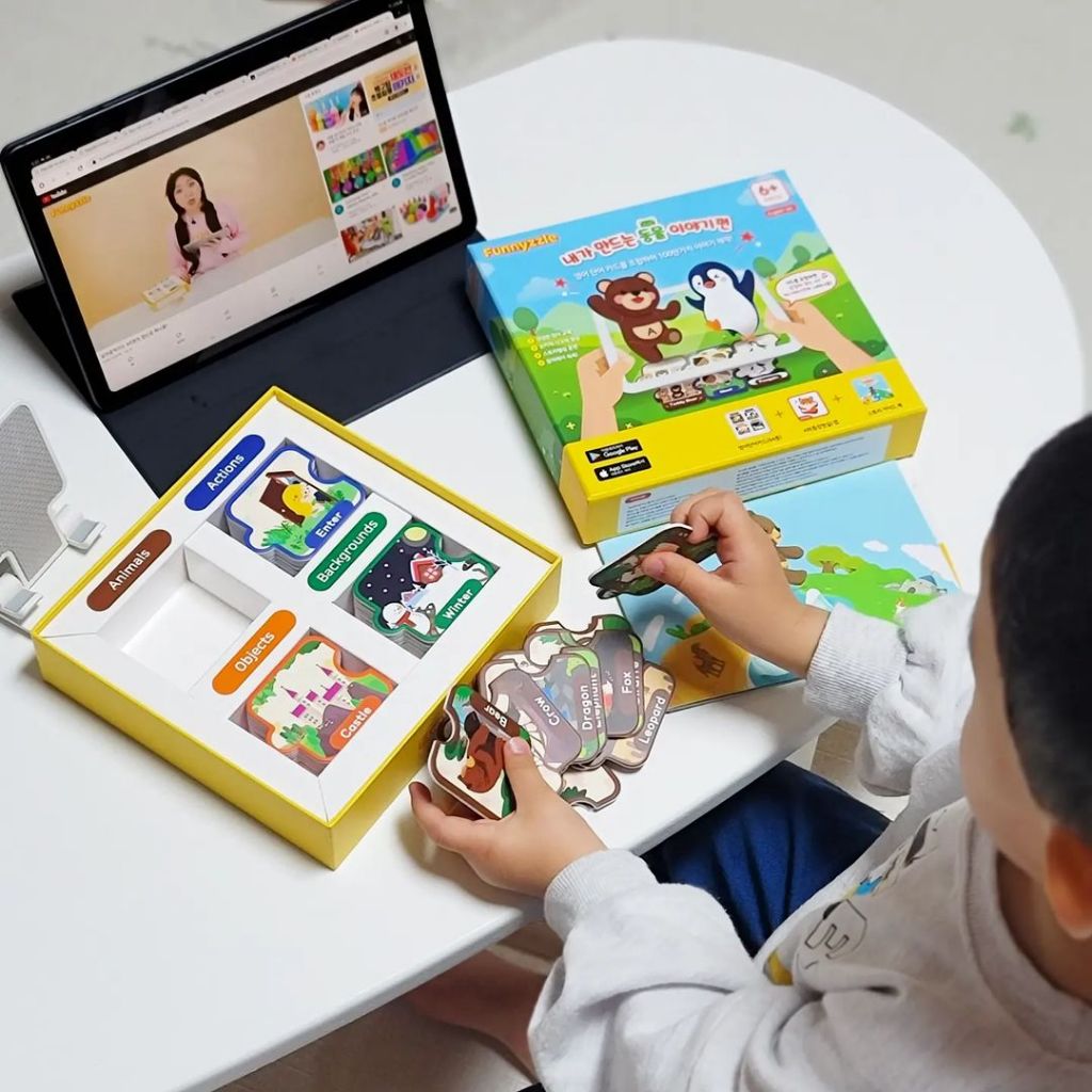 韓國 Funnyzzle | 動動卡 AR實境英語學習遊戲組  英文學習遊戲 卡片 3D 單字 故事 手機App