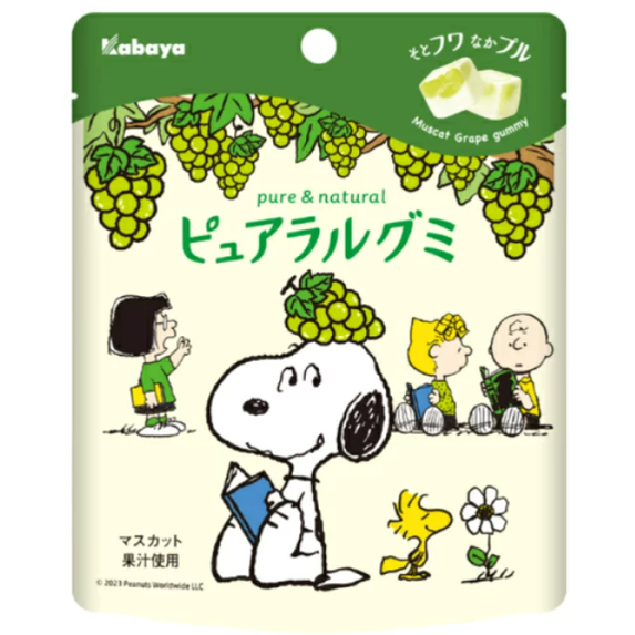 【即期品】Kabaya 葡萄軟糖 方塊軟糖 白葡萄口味 水果軟糖 史努比 Snoopy PEANUTS