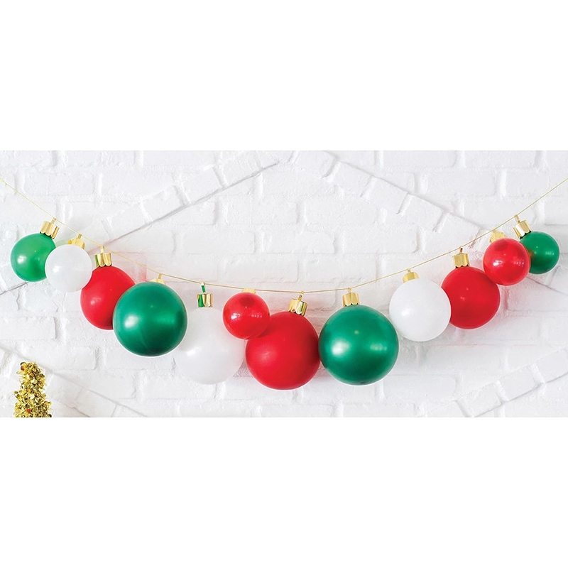 派對城 現貨 【DIY球串組-聖誕燈串】 歐美派對 造型旗串 聖誕節 聖誕佈置 派對佈置