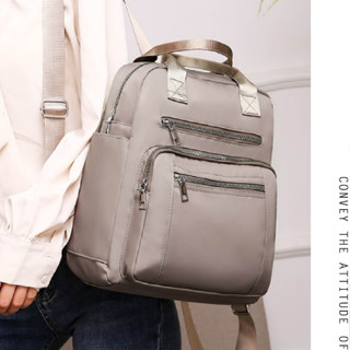 [臺灣現貨]【氣質休閒 多隔層後揹包】🔥揹包女 帆布 尼龍 防水 小後揹包 電腦包後揹包 書包 雙肩包 旅行包 F