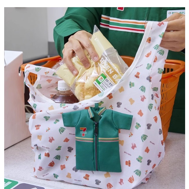 日本雜誌附錄贈品🇯🇵✨7-11工作服造型 環保購物袋✨手提袋 托特包 單肩包 創意ins 環保袋 日本代購 超商 711