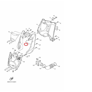 YAMAHA 原廠 BWS 125 黑 H殼 面板 腳防護板1 料號：5S9-XF831-01-P0