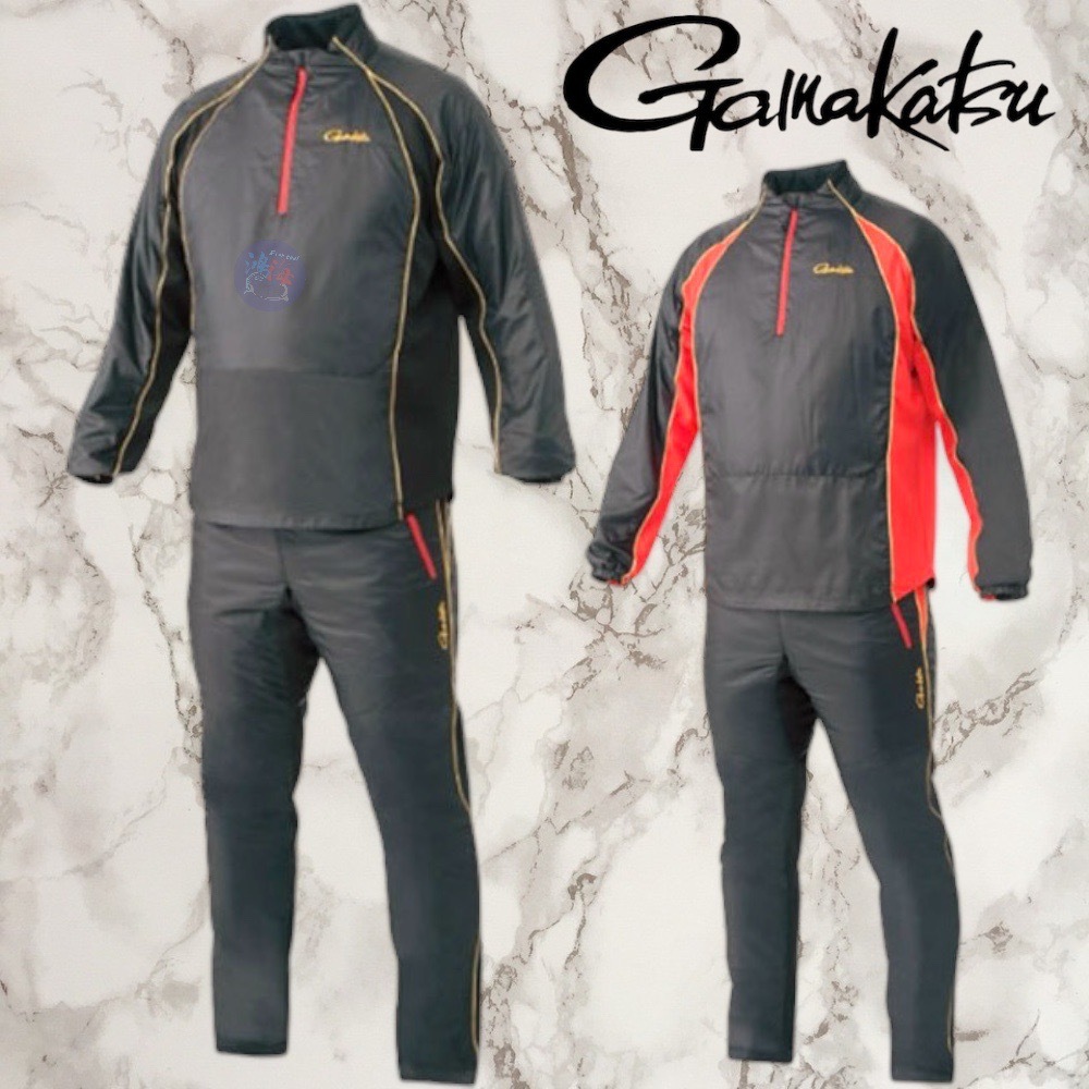 (中壢鴻海釣具)《gamakatsu》GM-3599 防風保暖套裝 秋冬外套+褲子 內鋪棉