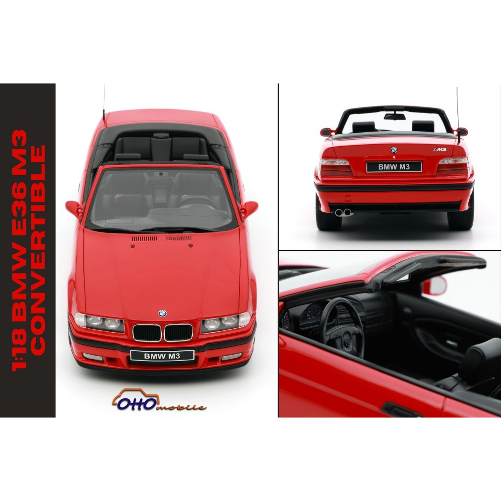 【模例】Otto 1/18 BMW E36 M3 Convertible 紅色 限量2500台 (OT1048)
