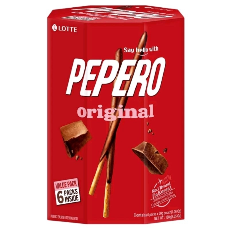 &lt;外觀NG商品&gt; LOTTE Pepero 巧克力口味餅乾分享盒 180g