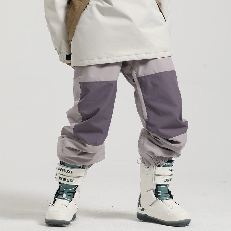 束腳單板🏂滑雪褲女寬松防水透氣保暖拼色工裝雪褲男戶外滑雪🎿裝備