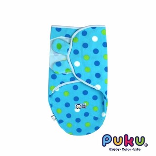 【寶貝屋】PUKU藍色企鵝 絨毛便利包巾-藍
