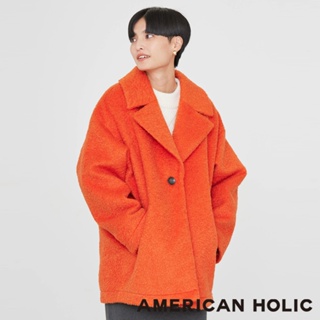 AMERICAN HOLIC 柔軟毛茸切斯特中長版大衣(HA37L0Z12M0)