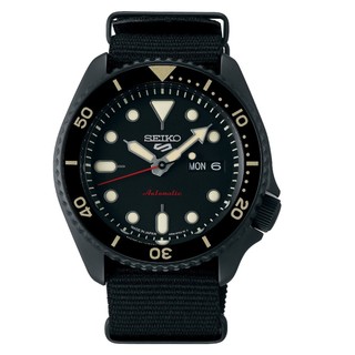 SEIKO 精工 5號機械錶 日本通路限定 42mm 黑麵盤 帆布尼龍錶帶 【Watch On-line Store】