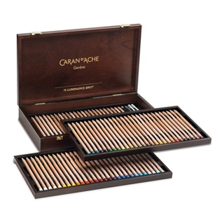 CARAN d'ACHE 瑞士卡達 LUMINANCE 極致專家級油性色鉛 76色 木盒 /盒 6901.476