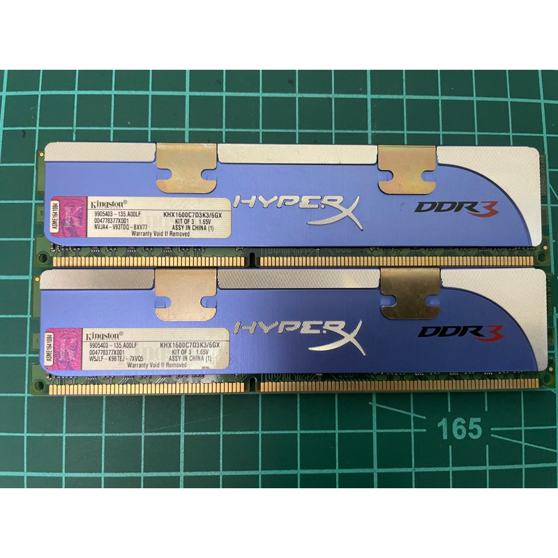 金士頓 HyperX KHX1600C9D3T1K3/6GX 雙面顆粒 DDR3 1600 RAM 記憶體 兩支一組